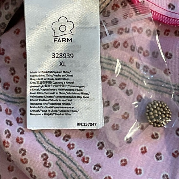 Anthropologie XL Floral Minidress with Gold Sequins, Tassels, and Beaded Buttons - Picture 14 of 16